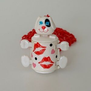Vintage 80s Galoob Sweet Secrets Fun Friend Necklace Dalmatian Puppy (13E)